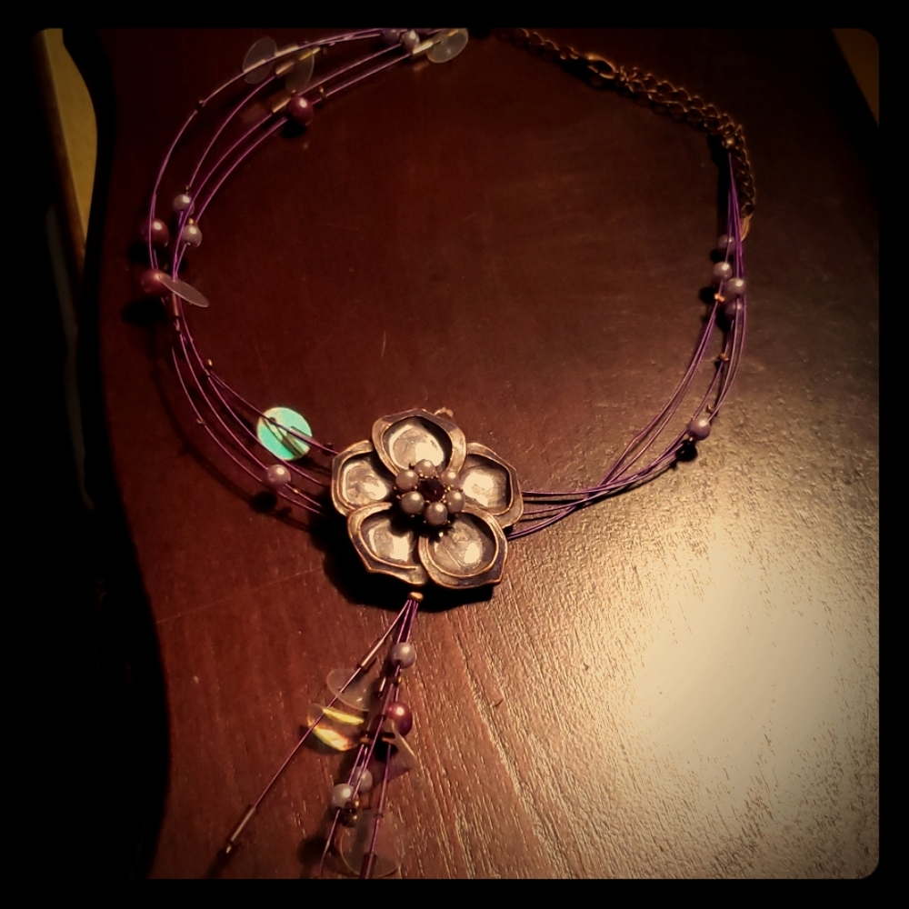 Beaded Flower Necklace